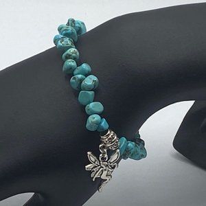 Wagnerite Stone Bracelet W/Charm